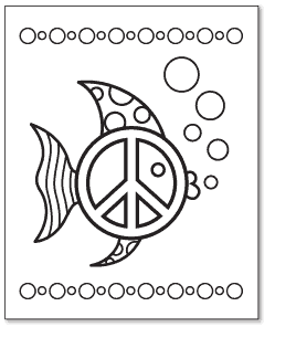 angel fish peace sign