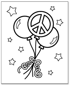 Peace Sign Coloring Pages on Of The Balloons Peace Sign Coloring Page Peace Of Advice Happiness Is